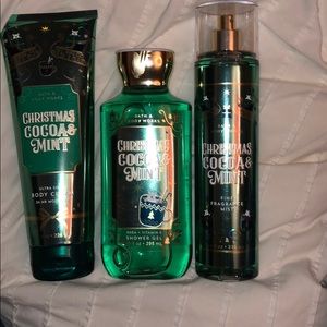 christmas cocoa and mint set bath and body works
